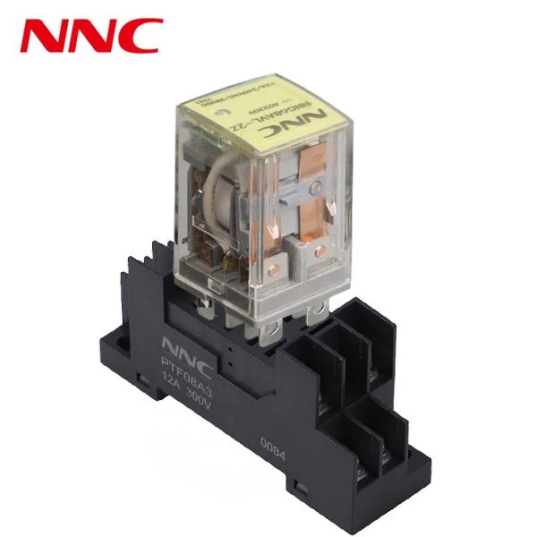 Miniature Relay 220v NNC68AVL-2Z(LY2) and Relay Base PTF08A3 DC24V