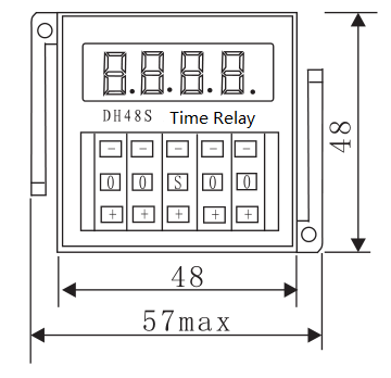 Meishuo Dh48j AC12V-380V 50Hz Electricity Digital Time Counter Relay