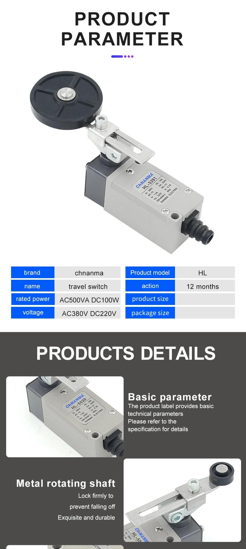 Hl Series Big Rubber Roller CNC Limit