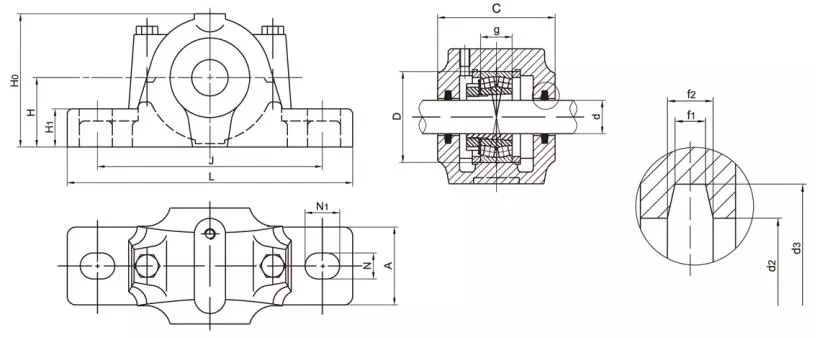 Split Plummer Block Housing Snl Series Snl519-616