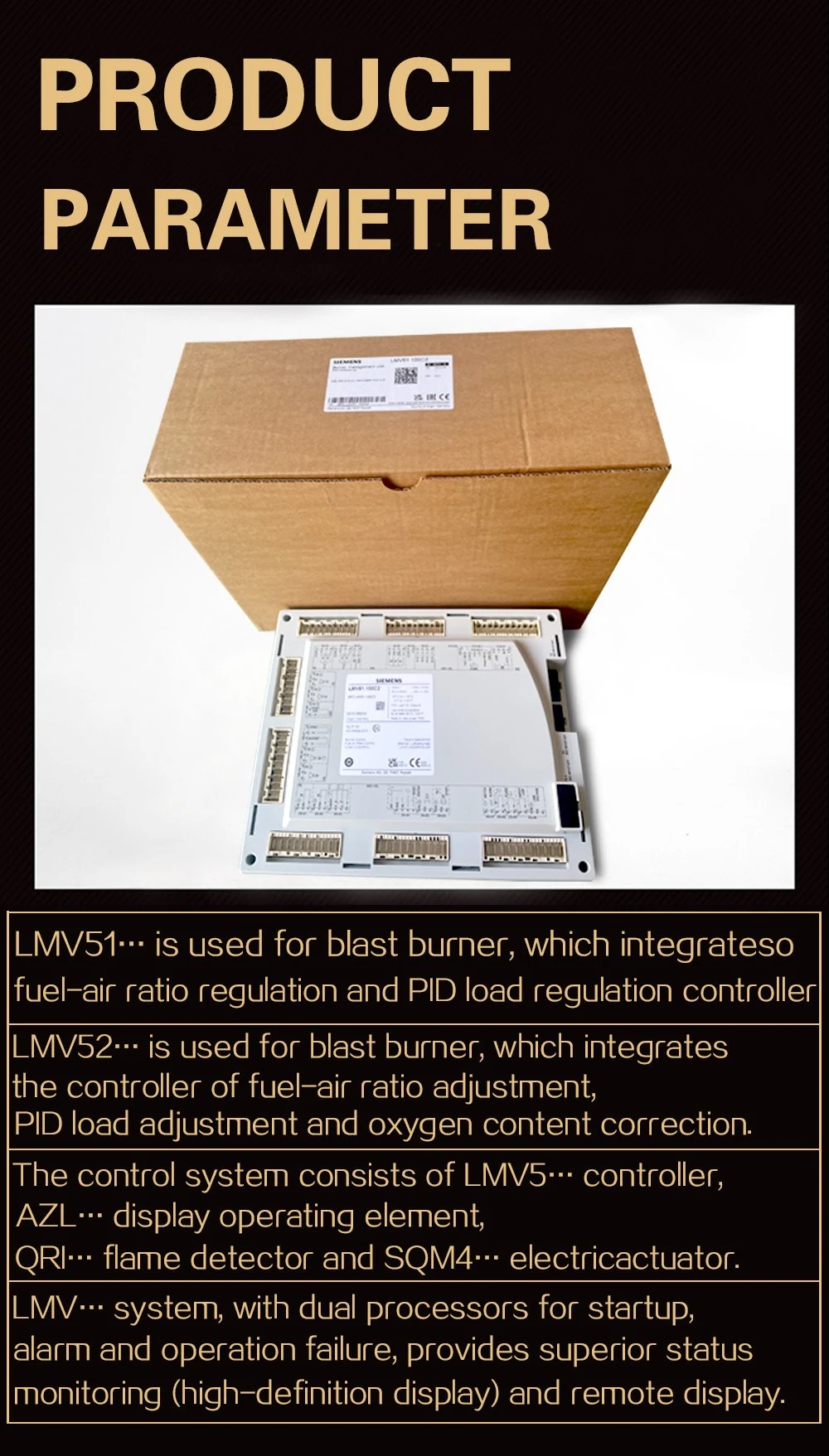 Siemens Program Controller Lmv51.100c2 Operation Panel, Original Burner Accessories, Full Series, Directly Supplied From Chinese Factories