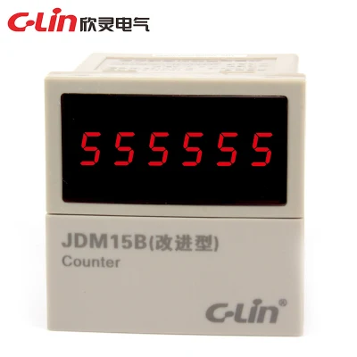 Jdm15b Reversible Counter Relay with 6 Digital LED Display High Frequency Counting DC24V AC220V